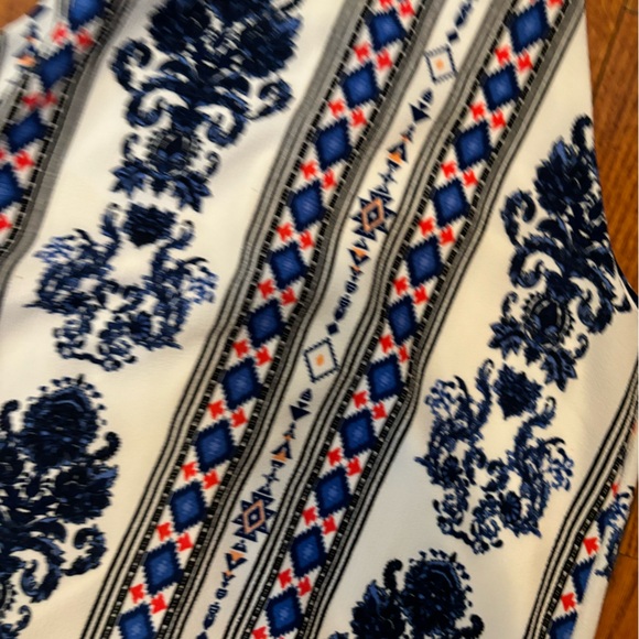 Baroque Print High Neck Racerback Dress - Picture 3 of 4